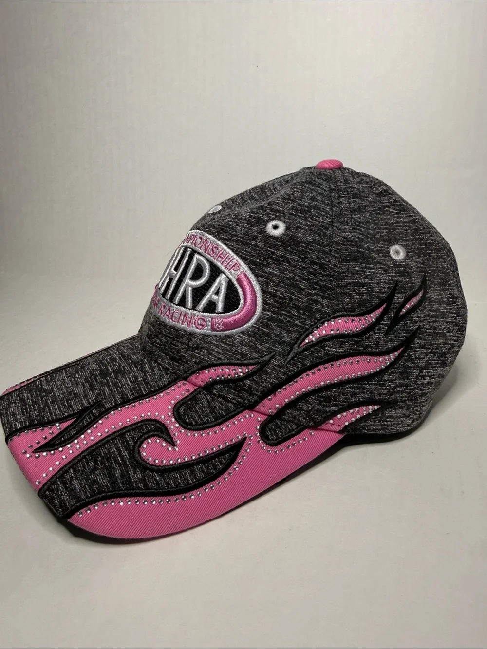 Pink & Gray Championship Drag Racing Cap